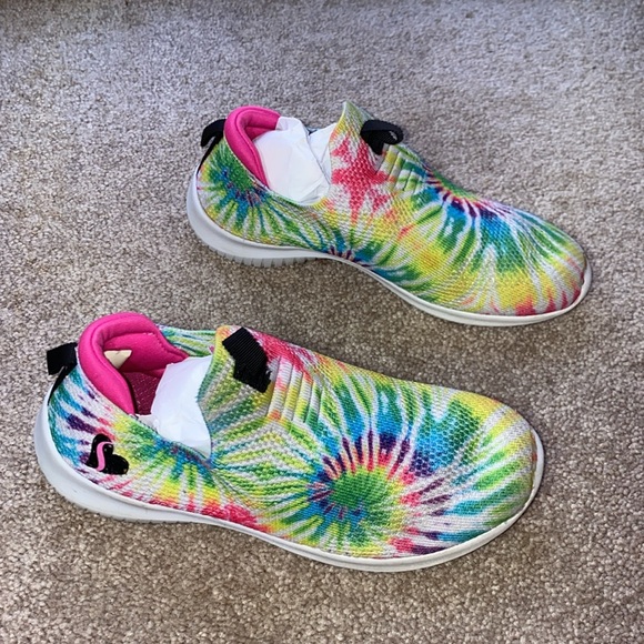Sketchers tie dye metallic memory foam slip on, sz 2 youth - Picture 4 of 7